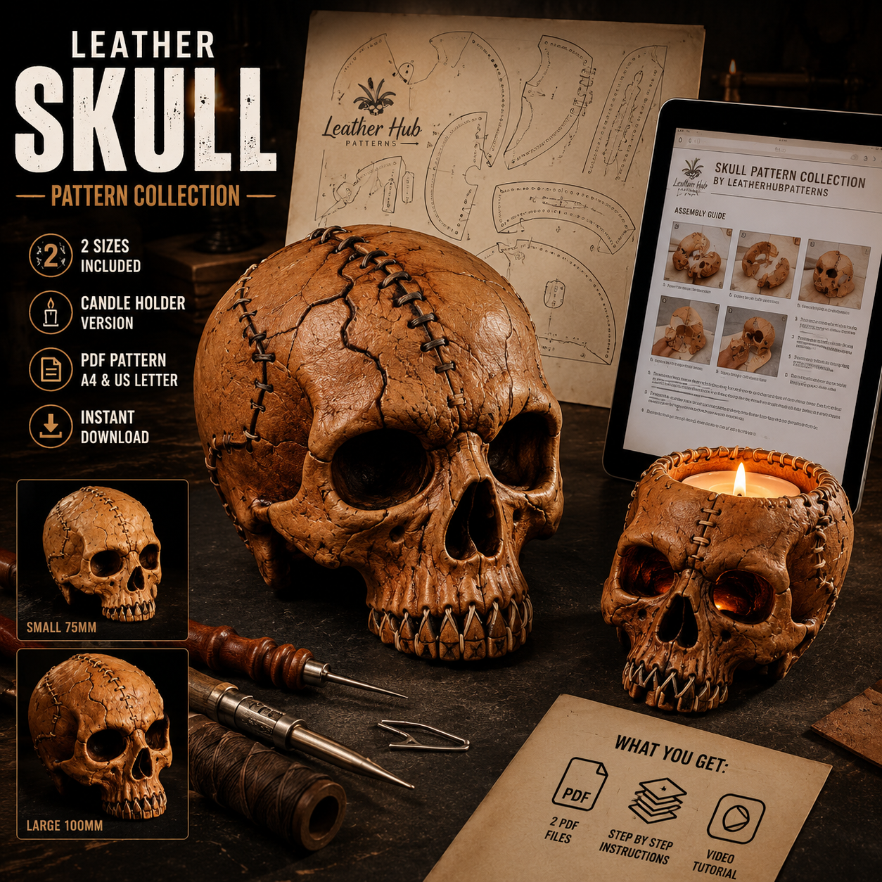 Leather Skull Pattern Collection