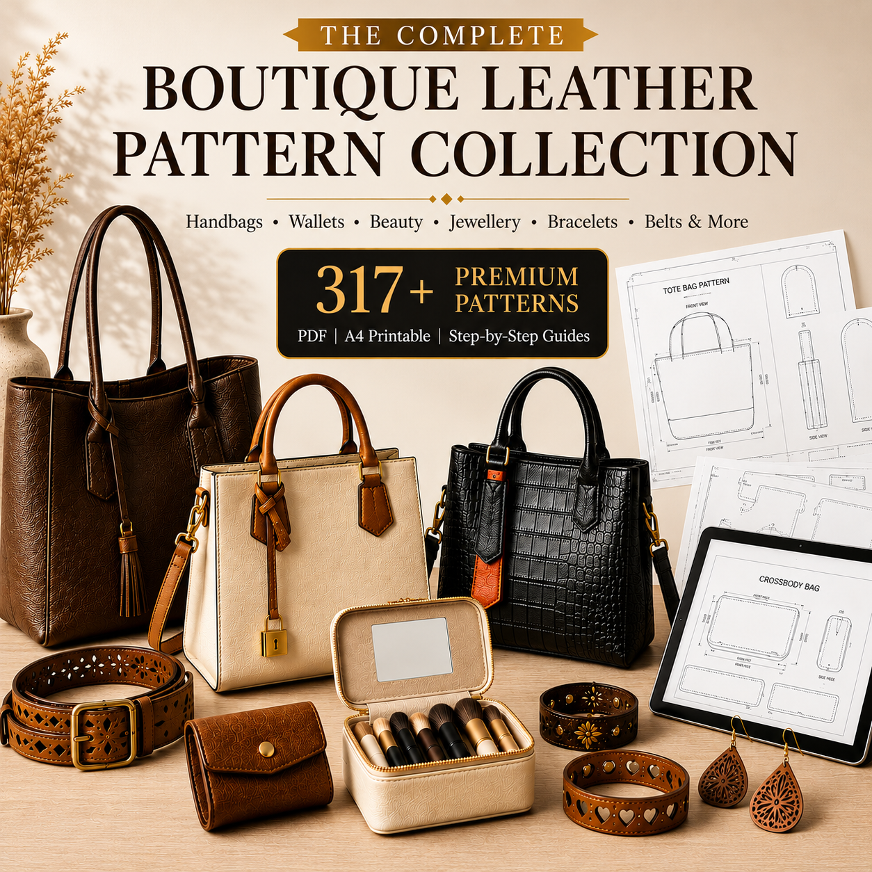 300+ Boutique Leather Pattern Bundle
